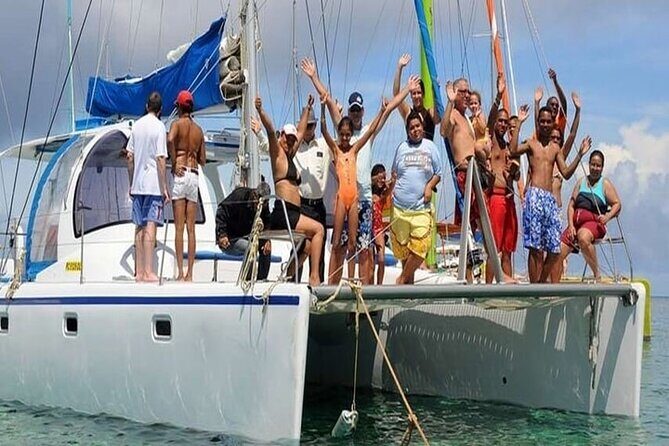 Catamaran, BBQ, Ile Gabriel , Ile Plate ,Coin de Mire - The south-coast stops: Gris Gris and La Roche qui pleure