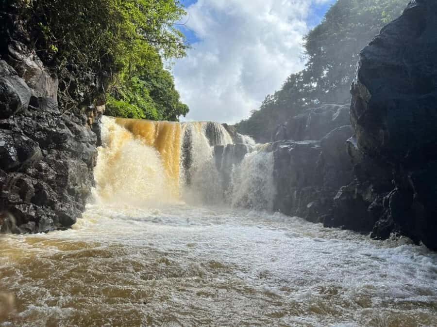Ile Aux Cerfs Catamaran Cruise with Pick-up/Drop-off & Lunch - Grand River South-East Waterfalls: a misty break from sea time