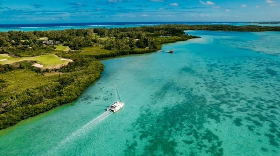 Ile Aux Cerfs Catamaran Cruise with Pick-up/Drop-off & Lunch - On-board BBQ lunch with drinks: included comfort, not a random snack