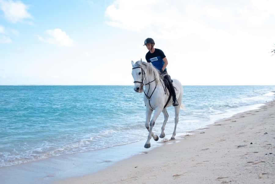 Mauritius: Horse riding on the deserted beach of Riambel - Walking vs Trot vs Canter: How They Fit Your Skill Level